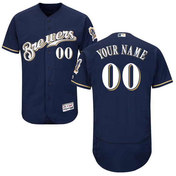 Men's Milwaukee Brewers Flex Base Custom Jersey MLBC0048